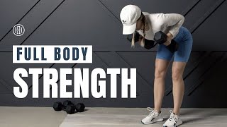 Full Body STRENGTH Workout  Dumbbells Only [upl. by Frederico610]