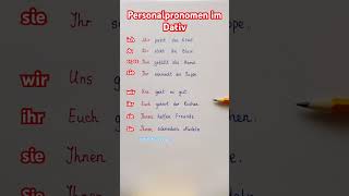 Personalpronomen im Dativ deutsch deutschlernen deutschfüranfänger german learngerman shorts [upl. by Llerut105]