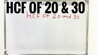 HCF of 20 amp 30 In Hindi  Basic Mathematics By KclAcademy  Maths  Questions Solutions [upl. by Akzseinga845]