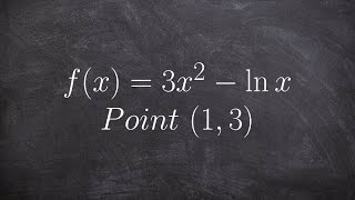 Write the tangent line through a point of natural log equation [upl. by Croteau]