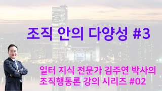 조직행동론 미시경영조직론 02강 조직안의 다양성 3 [upl. by Muirhead]