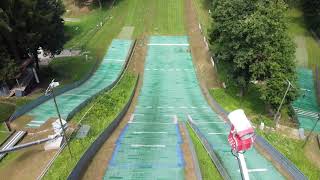 Ski jump hill Mostec in LjubljanaSlovenia [upl. by Ahsiekit]