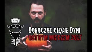 Cięcie ostrym mieczem  Dynie 2017  Cięcie slow motion  Pumpkin cut [upl. by Notirb]