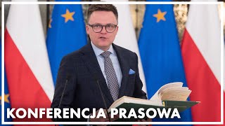 Konferencja prasowa Marszałka Sejmu [upl. by Leahcym]