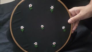 All over Hand Embroidery design tutorial  Easy simple all over stitches [upl. by Harsho]