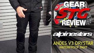 Alpinestars Andes V3 Drystar Waterproof Pant Review  Sportbike Track Gear [upl. by Renat159]