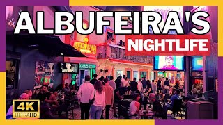 albufeira Portugal old town at night last Portugal video 4k 60fps [upl. by Adrahs875]