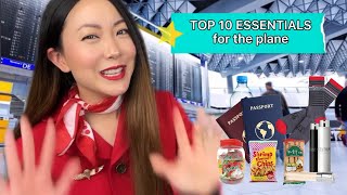 10 ESSENTIALS TO BRING ONTO YOUR NEXT FLIGHT ✈️ [upl. by Ardnaed]