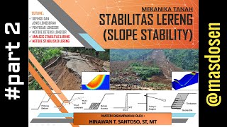 Mekanika Tanah  Stabilitas Lereng part2  Hinawan T Santoso ST MT [upl. by Alohs405]