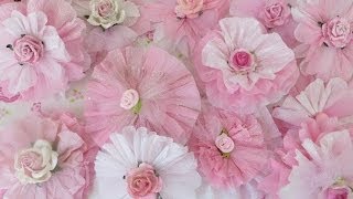 Retro Craft Glittery Crepe Paper Flowers [upl. by Kimberlee58]