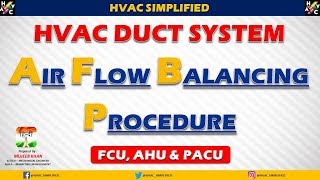 HVAC Training  Duct Air Balancing Calculation [upl. by Welles]