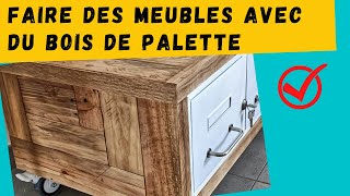 Bois de palette pour faire des meubles  tuto complet [upl. by Haseefan]