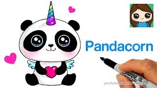 How to Draw a Pandacorn Cute and Easy [upl. by Girand]