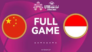 China v Indonesia  Full Basketball Game  FIBA U18 Womens Asia Cup 2024  Divison A  Group Phase [upl. by Aras]