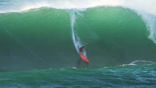 Outrigger Canoe Surfs Big Waimea Bay [upl. by Colvert695]