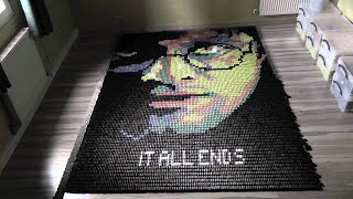 Dominoes Falling for Harry Potter in 9600 Dominoes [upl. by Seravaj593]