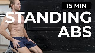 Standing Abs Workout  15 Min Home Abs Workout [upl. by Liartnod]