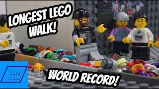 Worlds Longest LEGO Walk  Dude Perfect Overtime LEGO Stopmotion [upl. by Sherye]