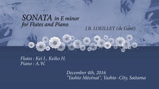 SONATA in Eminor for 2 flutes amp piano JBLOEILLET ２本のフルートのためのソナタ ホ短調 JBルイエ [upl. by Grania]