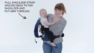 LÍLLÉbaby Carrier Tutorial  Back Carry in Your Position [upl. by Helsa]