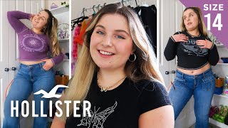 MIDSIZE HOLLISTER JEANS TRY ON  Trying Hollister Denim on a Size 1416 [upl. by Roxane]