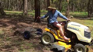 Stick rake for ride on mower or ATV [upl. by Latty706]