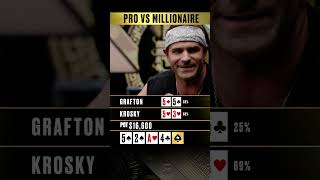 Poker Pro vs Millionaire biggame shorts [upl. by Osithe176]