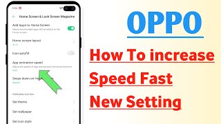 OPPO Phone How To increase speed fast after new Setting [upl. by Gluck]