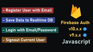 Firebase Authentication  Register Login Signout with Email amp Password [upl. by Alysa276]