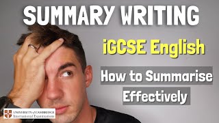 iGCSE First Language English  How to Summarise Information Walkthrough [upl. by Anirazc]