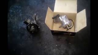 OPEL ASTRA G 16 HOW TO REPLACE THERMOSTAT [upl. by Otilegna]