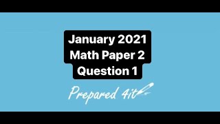 CXC CSEC Math Paper 2  January 2021 Question 1 [upl. by Hi]