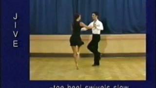 Jive dance steps 25 Toe heel swivels slow [upl. by Irpac350]