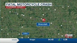 Oskaloosa man dies after being injured in motorcycle crash Tuesday night in Atchison County [upl. by Tnecnivleahcim]