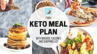 KETOGENIC DIET Meal Plan  7 DAY FULL MEAL PLAN for KETO [upl. by Novia]