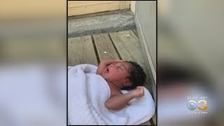 Police Searching For Mother Of Newborn Baby Found Abandoned On Upper Darby Porch [upl. by Yelsel]