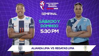 ALIANZA LIMA vs REGATAS LIMA fecha hora y CANAL de transmisión de la SEMIFINAL  LNSV 👋🏐🏆 [upl. by Brom]