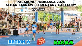 Palarong Pambansa 2024 Sepak Takraw Elementary Highlights [upl. by Zeuqirdor261]