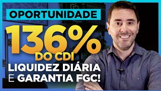 136 do CDI com garantia do FGC  CDB banco BV vale a pena [upl. by Eirhtug]