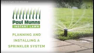 Paul Munns  How to install a Pop Up Sprinkler System [upl. by Nnyliak342]