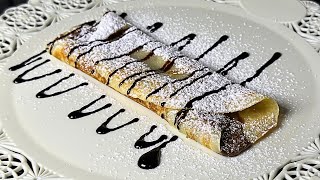 Come Fare Le Crêpes alla Nutella  Ricetta Facile [upl. by Hanimay980]