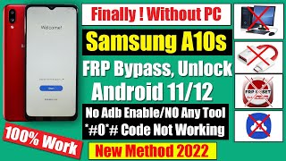 Without PCSamsung A10s Frp Bypass Android 1112  Old Method Not Working [upl. by Suzi]