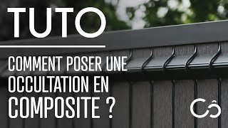 Comment poser un kit doccultation en lattes composite   Tuto Côté Clôture [upl. by Irej]