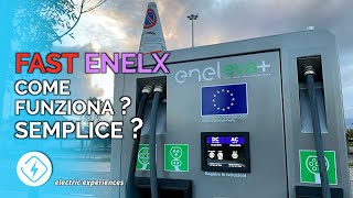 Ricaricare auto elettrica su una Fast Enel X come funziona  Semplice [upl. by Pilif]