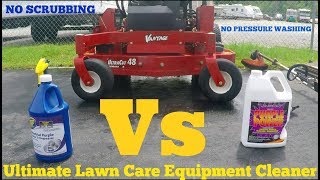 Ultimate lawn equipment cleaner Zep Industrial purple cleaner Vs Purple Power [upl. by Notsa557]