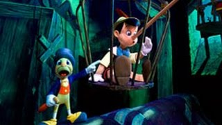 4K LOW LIGHT Pinocchios Daring Journey Disneyland Full Complete Ridethrough POV [upl. by Eiuqnimod559]