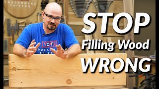 Beginner Wood Filling Mistakes  How to Fill Cracks and Gaps [upl. by Vowel893]