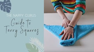 Terry Squares  How to Use and How to Fold Traditional Terry Cloth Nappies [upl. by Ailemor]