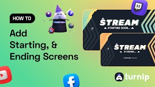 How to add startingending screens on mobile during streaming  Turnip app  Livestream for free [upl. by Cletus]