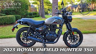 VLOG 2023 Royal Enfield Hunter 350  First Work Commute amp Highway Manners [upl. by Ketti880]